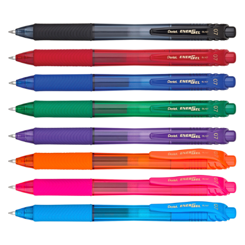 Gel pens in assorted colors